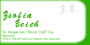 zsofia beich business card